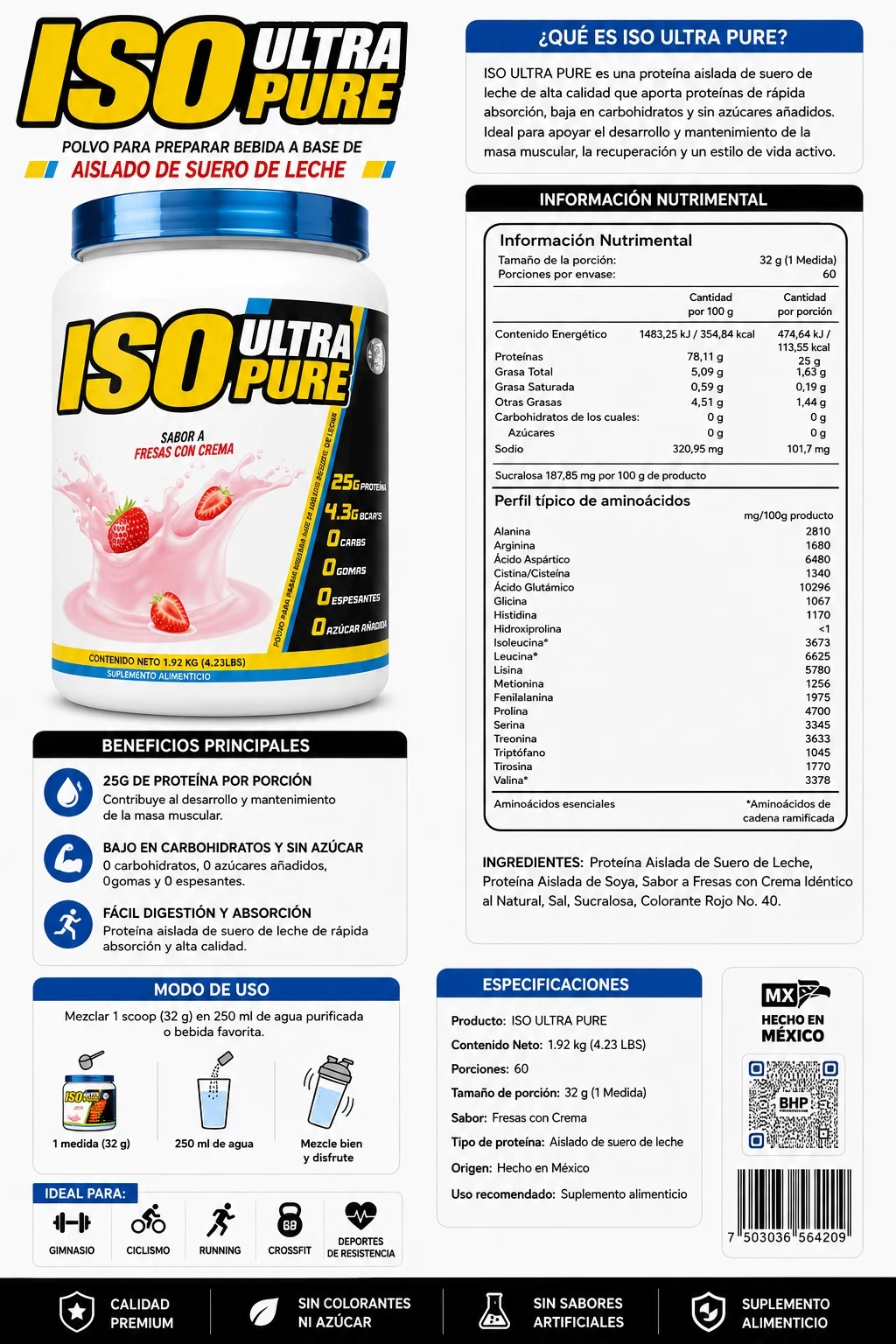 Proteína ISO ultra pure